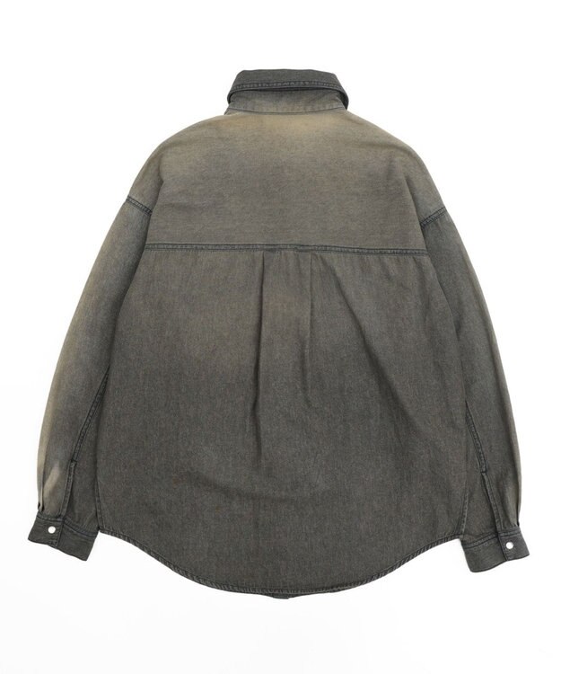 WEGO デニムウエスタンBIGシャツ デニムブラック