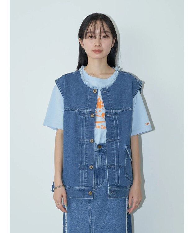 earth music&ecology Ｌｅｅ×ｅ．ｍ．ａ．ｅ　ＤＥＮＩＭ　ＶＥＳＴ Indigo
