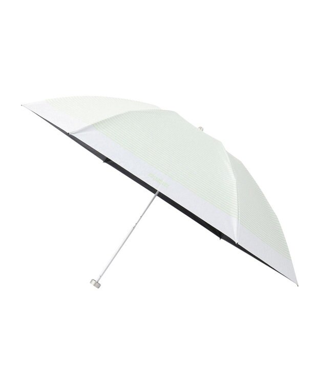MOONBAT 【軽量】マッキントッシュ フィロソフィー 晴雨兼用日傘 折りたたみ傘 ボーダー／遮光 遮熱 UV オフ×ライムボーダー