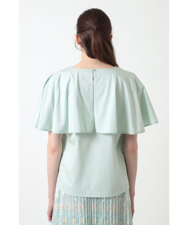 DAKS フレアスリーブ レイヤードカットソー ライトグリーン