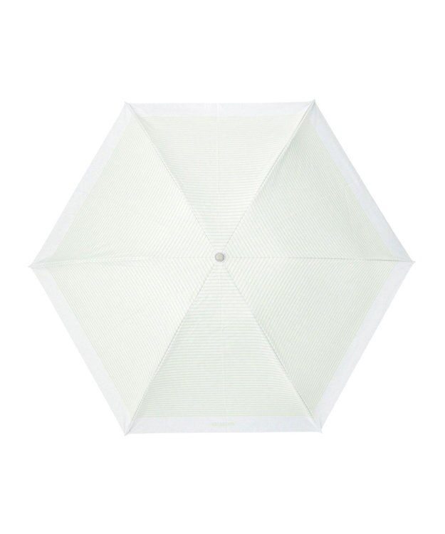 MOONBAT 【軽量】マッキントッシュ フィロソフィー 晴雨兼用日傘 折りたたみ傘 ボーダー／遮光 遮熱 UV オフ×ライムボーダー