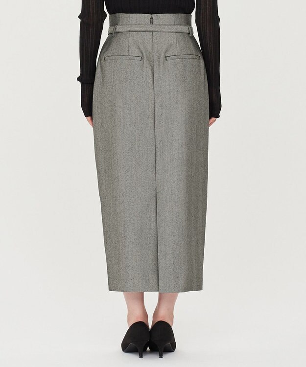 uncrave ヘリンボーンスーツ スカート（uncrave WHITE） へリンボーンブラック