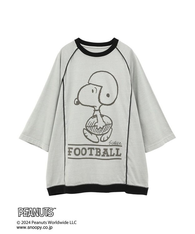 CRAFT STANDARD BOUTIQUE 【ユニセックス】PEANUTS/スヌーピー 切り替えTシャツ Light Gray
