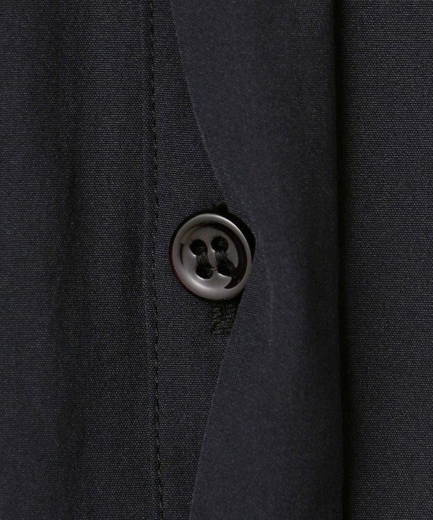 ICB L 【接触冷感・UVカット・洗える】 RENUソフトタイプライター ブラウス ブラック×ブルー系