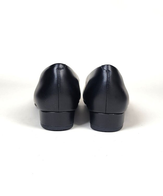 Dominic3 ディープカット レザーパンプス ブラック