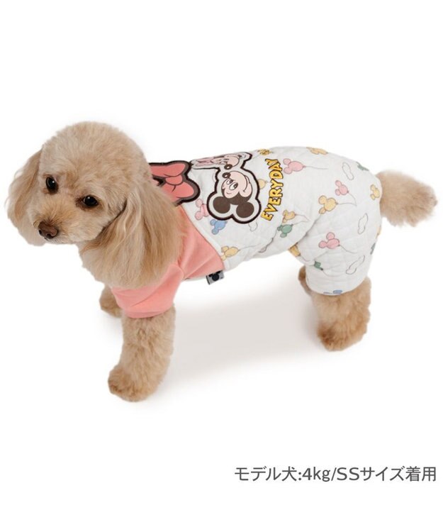 PET PARADISE ディズニー ミッキーマウス ロンパース 《風船柄》 小型犬 ホワイト