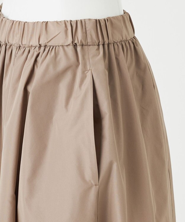 23区 S 【R(アール)】シルクタフタ ギャザースカート モカ系