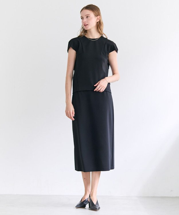 BEIGE， ALTHEA / ジャージーストレッチ トップス Black