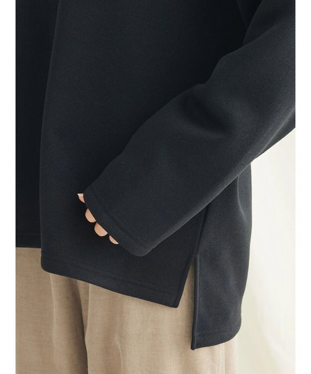 CRAFT STANDARD BOUTIQUE ニットフリースキーネックプルオーバー Black