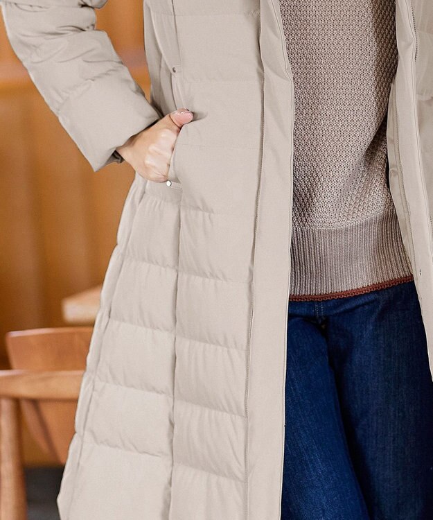 Tiaclasse 【ダウン70%撥水加工】スタンドカラーダウンコート アイボリー