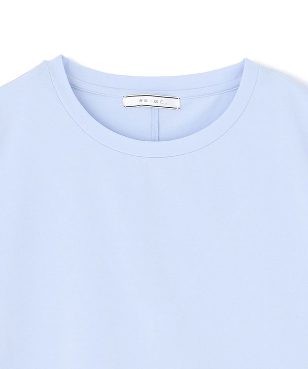 BEIGE， 【洗える】BROIS / 半袖コットンＴシャツ Sax