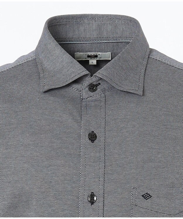 JOSEPH ABBOUD 【キングサイズ】コンパクトジャージーバーズアイ シャツ ネイビー系