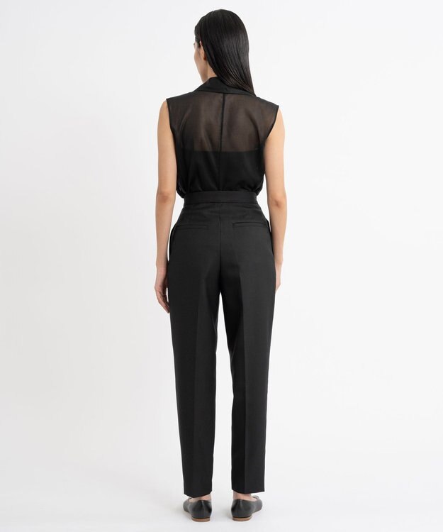 23区 L 【エステータ】コットンオーガンジー ブラウス ブラック系