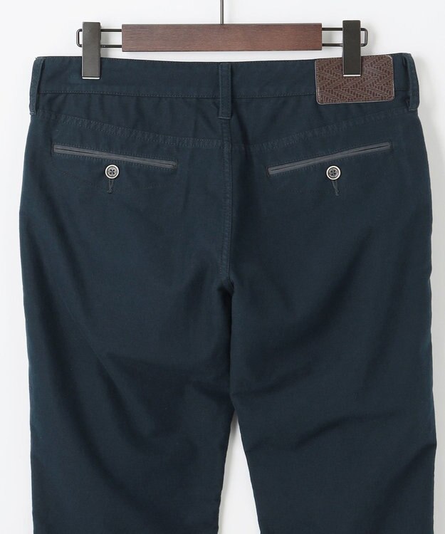 JOSEPH ABBOUD 【JAPANファブリック/ストレッチ】ストレッチモールスキン パンツ ネイビー系