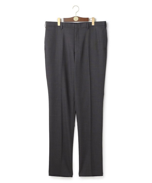 J.PRESS MEN 【KING SIZE】【洗える / 高通気性 / ストレッチ性 / 防シワ】バーズアイスラックス / ノータック グレー系