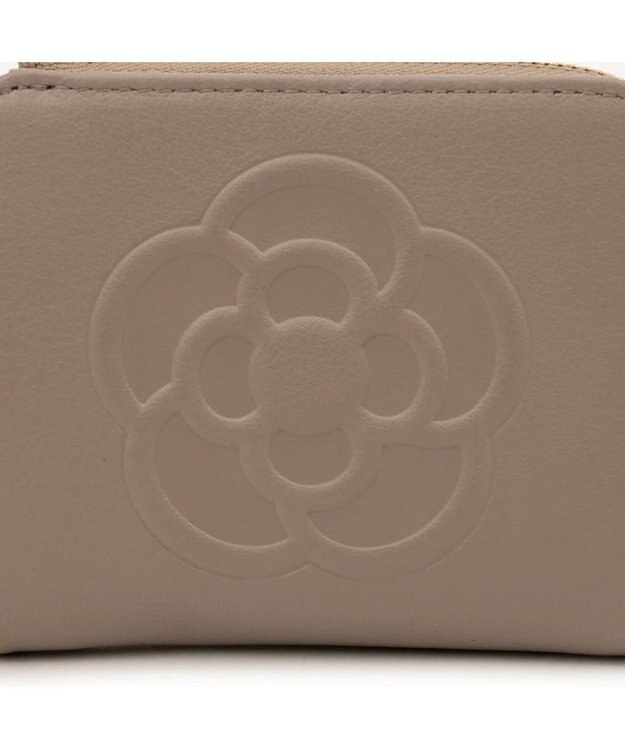 CLATHAS ワッフル 二つ折り財布 グレージュ