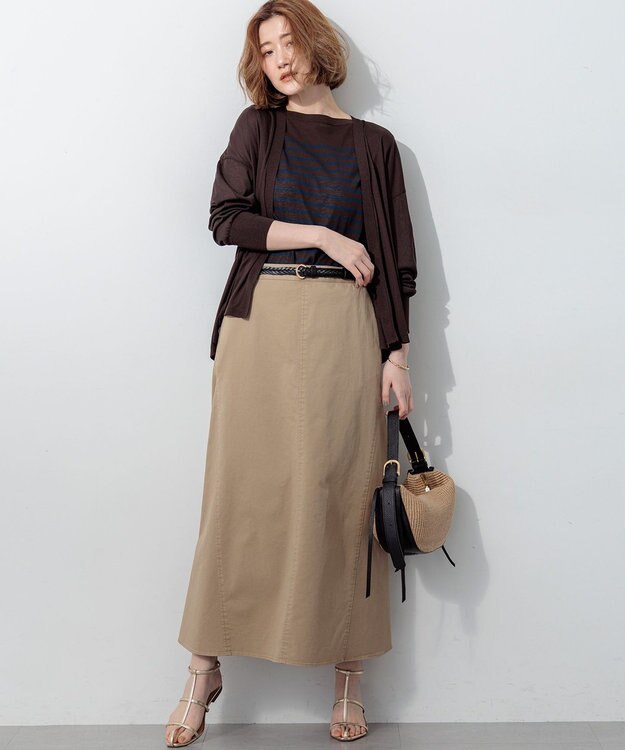 23区 【WEB&一部店舗限定カラーあり】ストレッチギャバ チノ スカート ベージュ系