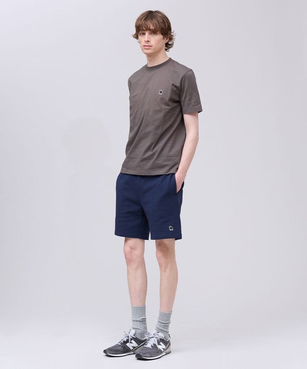 J.PRESS MEN 【WEB限定】バックブル スウェットハーフパンツ ネイビー系