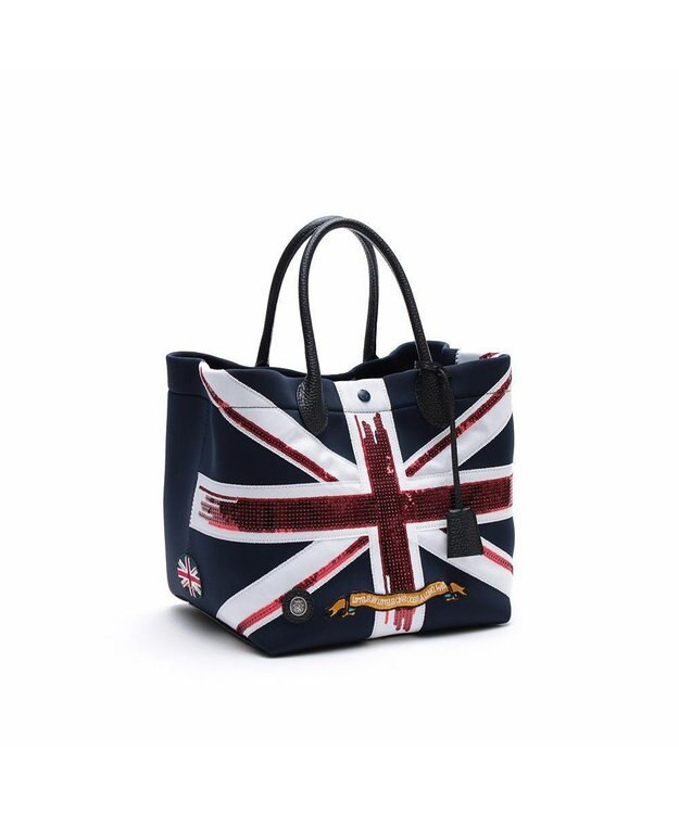 A.D.M.J. 【魔法の様に軽い】マジックライト/ユニオンジャックキューブトート25cm ネイビー