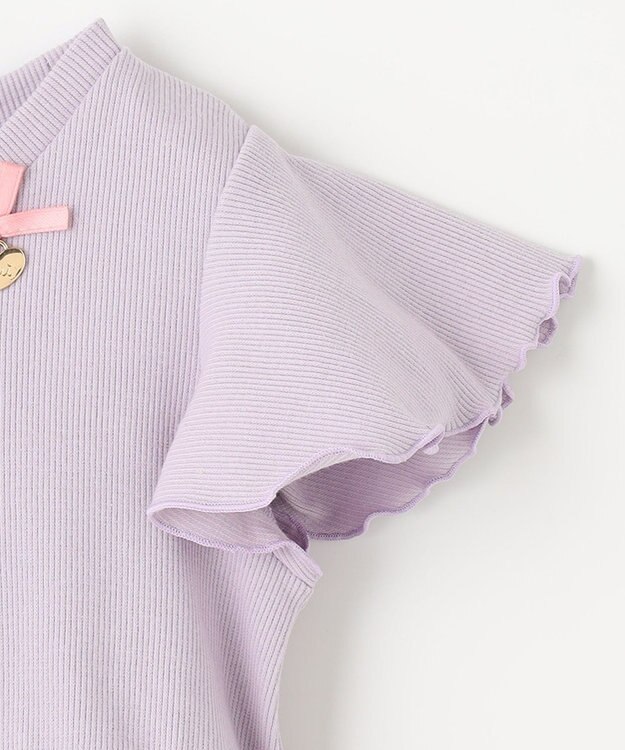 ANY KIDS 刺繍チュールガーリー ワンピース ラベンダー