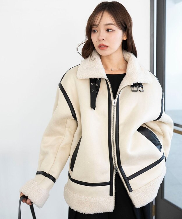 WEGO 【25年秋冬新作/ユニセックス着用ITEM/MLサイズ展開】B－3ジャケット ライトベージュ