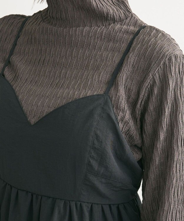 Green Parks ・ＥＬＥＮＣＡＲＥ　ＤＵＥ　バルーンキャミワンピース Black