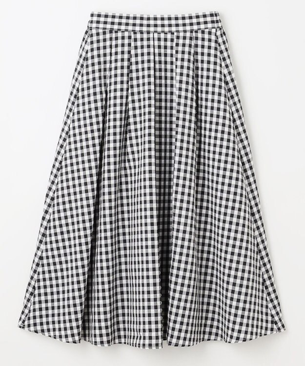 ANY 【ウエストゴム】ギンガムフレアスカート ブラックギンガム