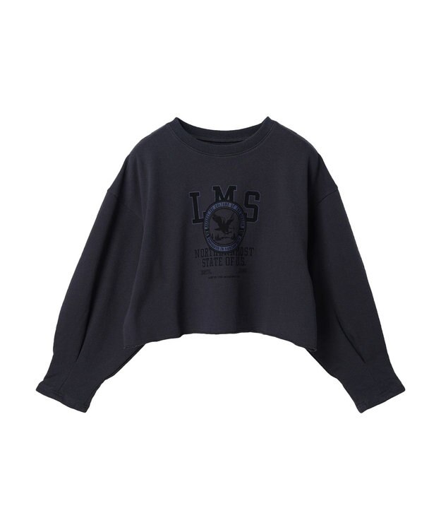 Green Parks クロップド丈ロゴプルオーバー Gray