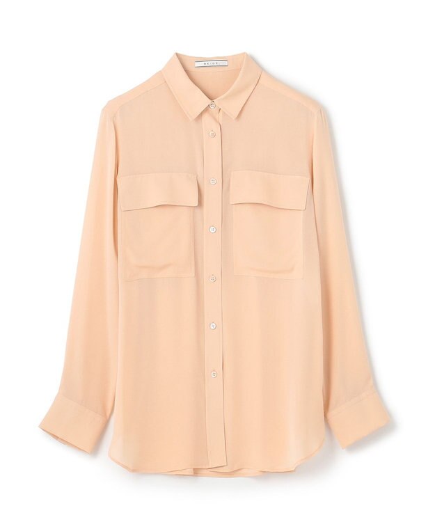BEIGE， OLGA / シャーリングブラウス L.Orange