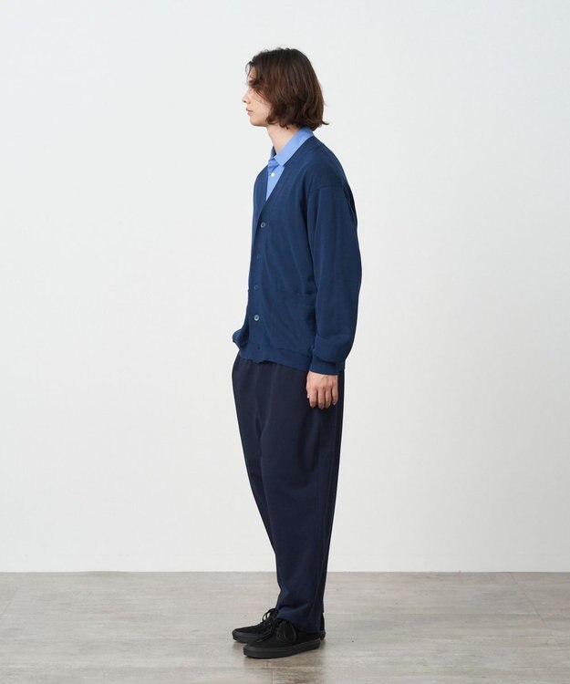 ATON FRESCA KNIT |  オーバーサイズカーディガン - UNISEX BLUE