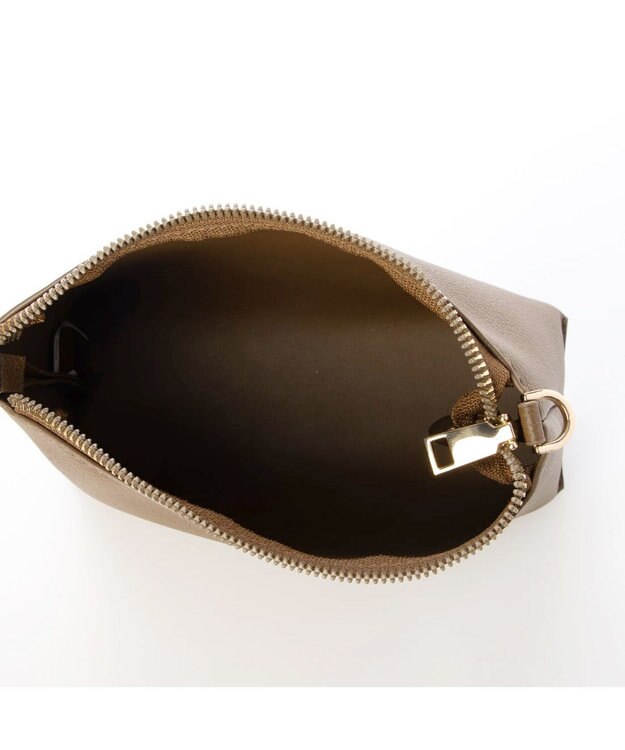 UNBILLION カシュカシュ cachecache / フェイクレザーショルダーバッグ付スクエアトート ブラウン