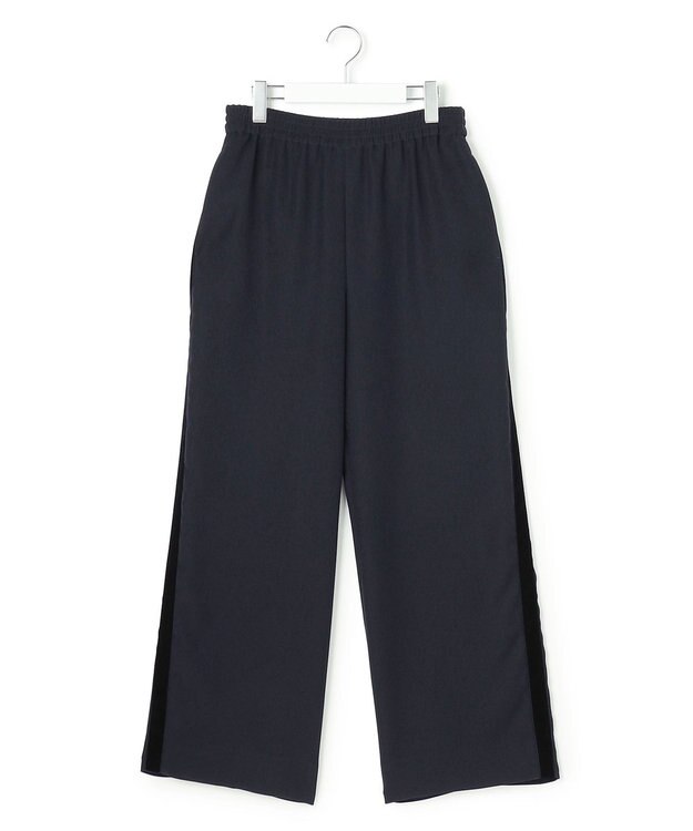 ICB L 【先行予約】 ベルベットライン トラックワイドパンツ ネイビー