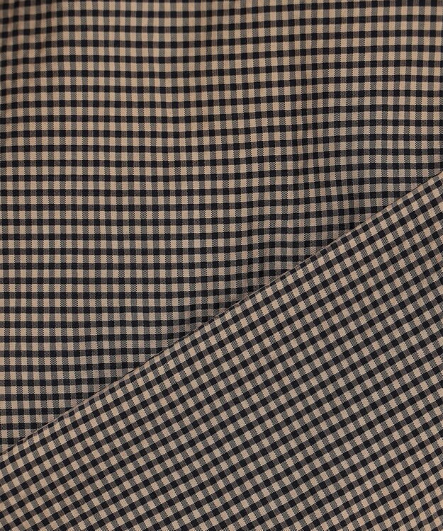 J.PRESS LADIES L 【洗える】バイカラーギンガムタンブラー スタンドカラー ブラウス ベージュ系3