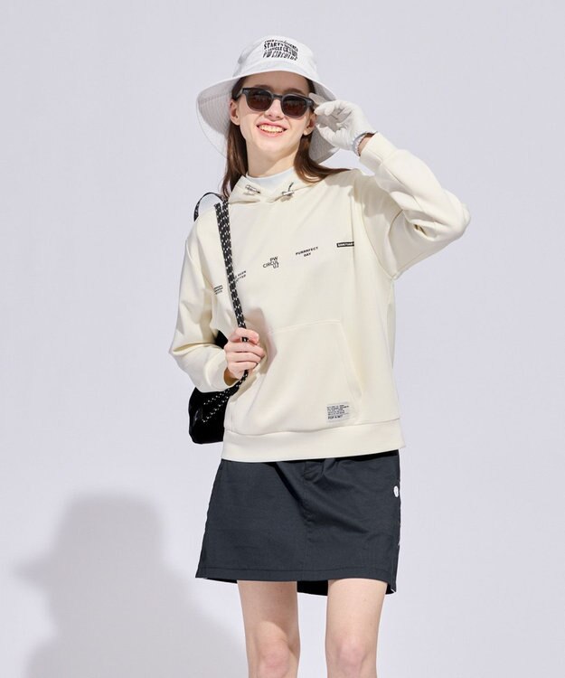 PW CIRCULUS 【Regina掲載商品】【WOMEN】リラクシングジャージーフーディ ゴルフウェア レディース ホワイト系