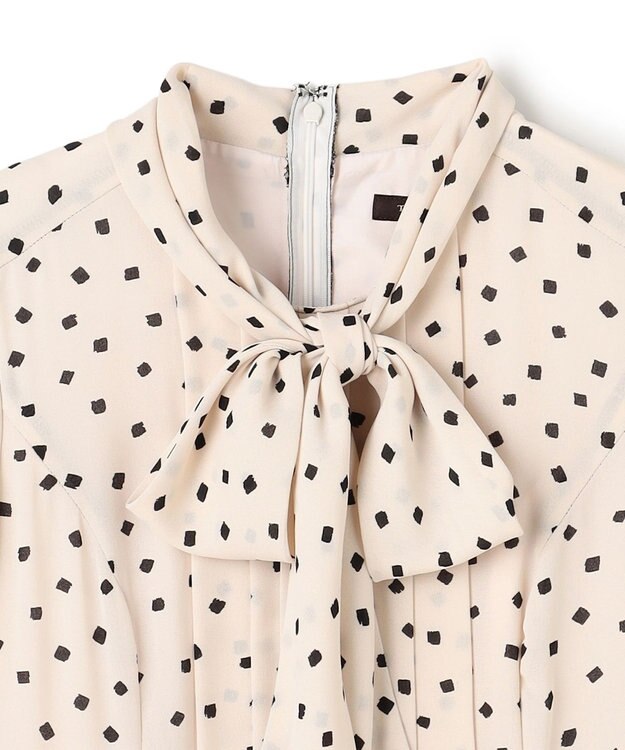 TOCCA 【八木アリサさん着用】【消臭】PROMISE RIBBON ROSETTE ドット柄ドレス アイボリー系5