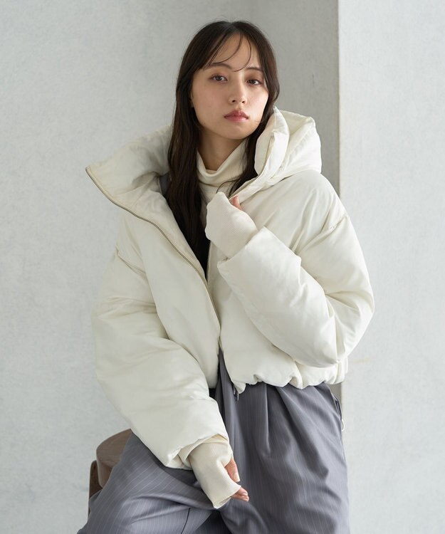 earth music&ecology 2wayパファー ショートブルゾン