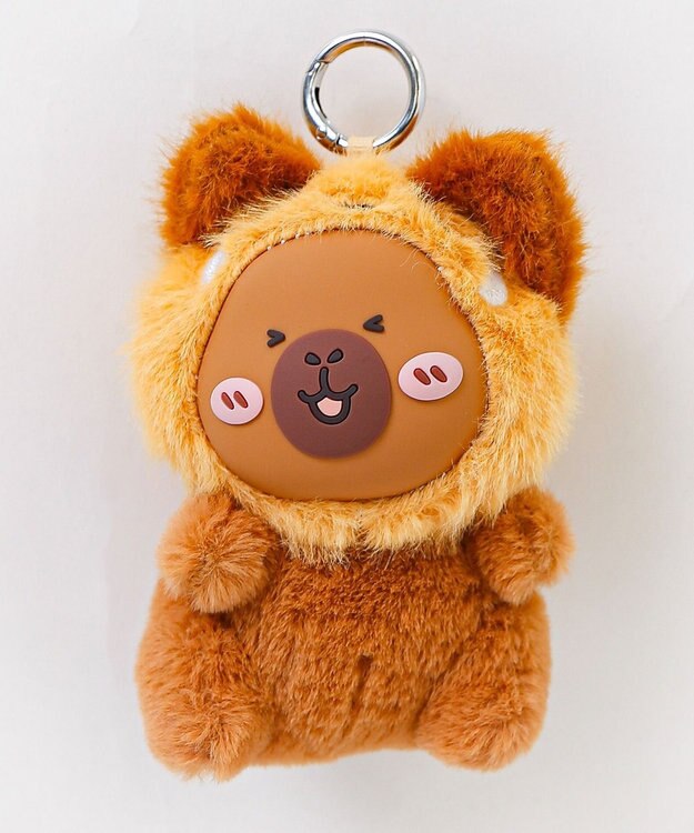 WEGO ぷっくりカピバラぬいぐるみキーホルダー ブラウン