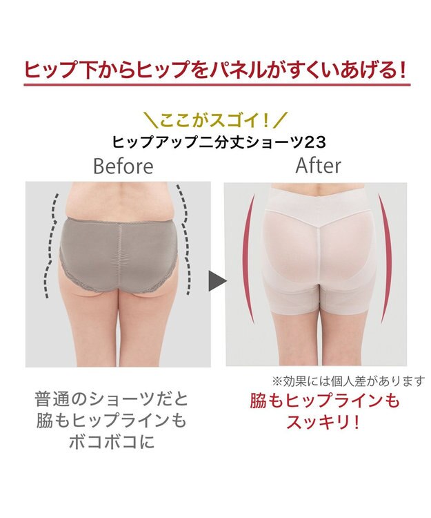 BRADELIS New York 【カヤビューティラボ】ヒップアップ二分丈ショーツ23 パールグレージュ