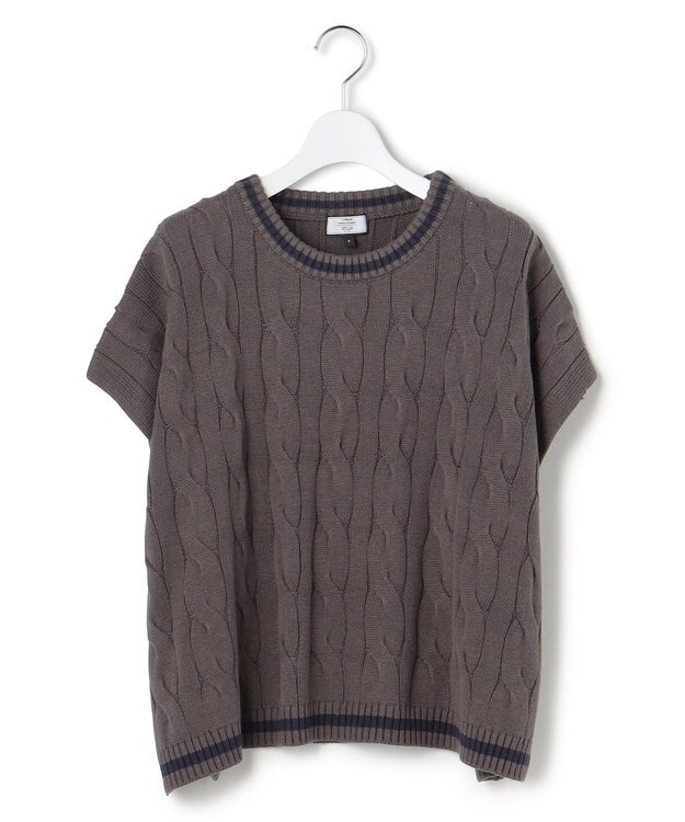 J.PRESS YORK STREET 【WOMEN】チルデンクルーネック ニットベスト ライトグレー系
