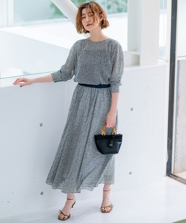 23区 バンブーハンドル ミニ ショルダーバッグ ブラック系