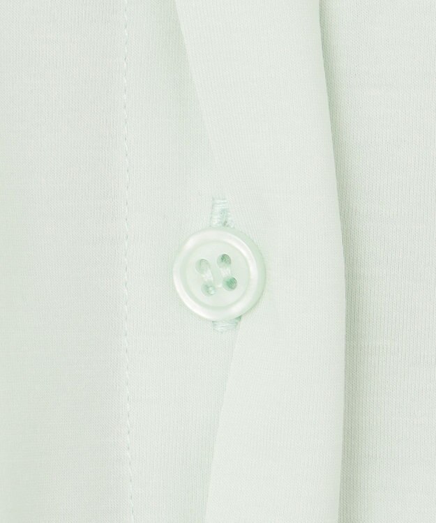 ICB 【WEB限定・洗える】ライクアウーブン バンドカラーカットソー ライトグリーン系