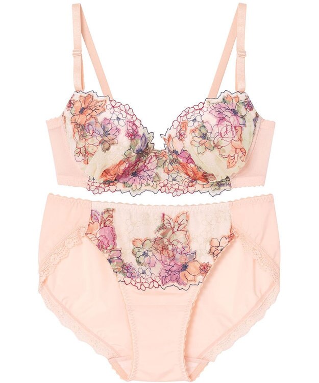 Wing WEB限定　ブラ＆ショーツセット　快適なつけごこち　はきこみ丈あさめ　ウイング／ワコール　CB3712 オレンジ