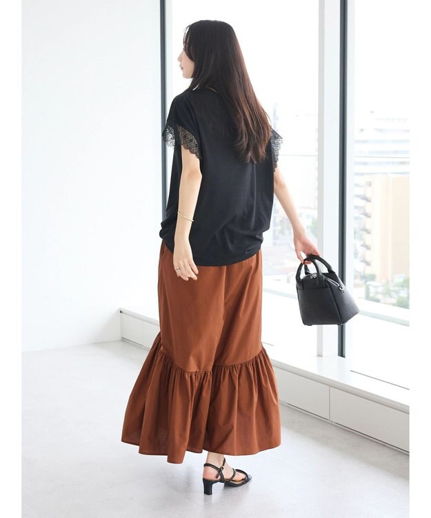 CRAFT STANDARD BOUTIQUE ティアードフレアスカート Brown