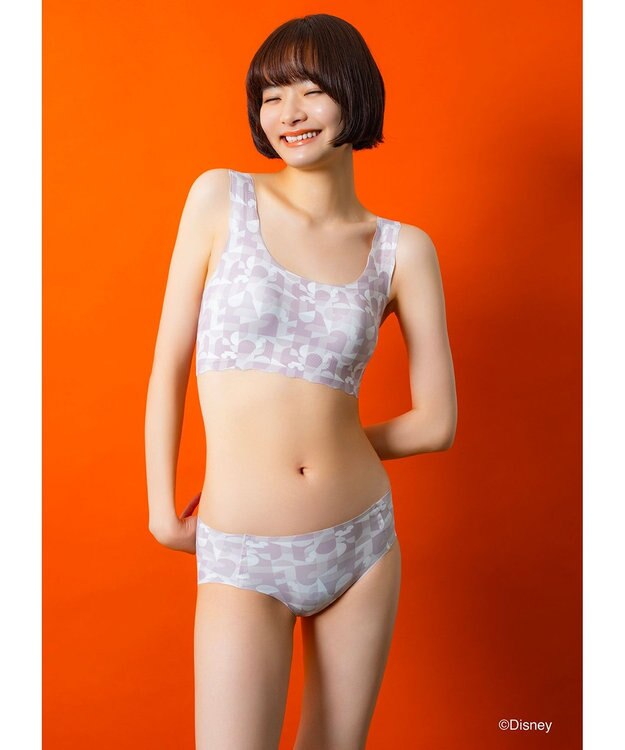 WACOAL ノンワイヤーブラ [GOCOCi][ワコール] Disneyコレクション 伸びのよい素材を使用 立体的なバストシルエット ゴコチ ハーフトップ ブラトップ レディース CGG537 /ワコール クリーム
