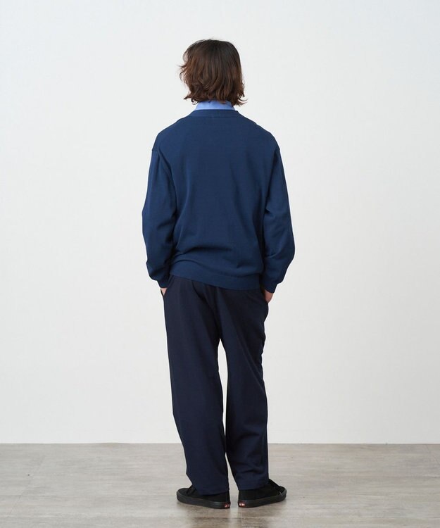 ATON FRESCA KNIT |  オーバーサイズカーディガン - UNISEX BLUE