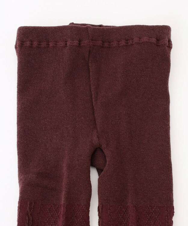 組曲 KIDS 【100-160㎝】トリオリボン タイツ バーガンディ系