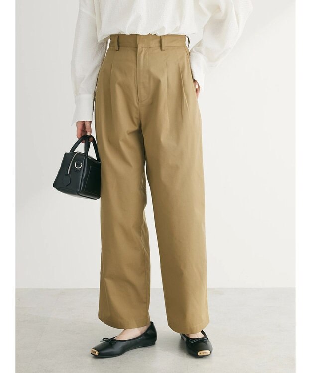 Green Parks ツータックチノパンツ Beige