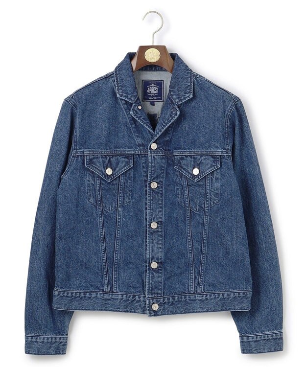 J.PRESS MEN 【J.PRESS ORIGINALS】SHIOTA DENIM Notched Jumper / Made in Japan ブルー系