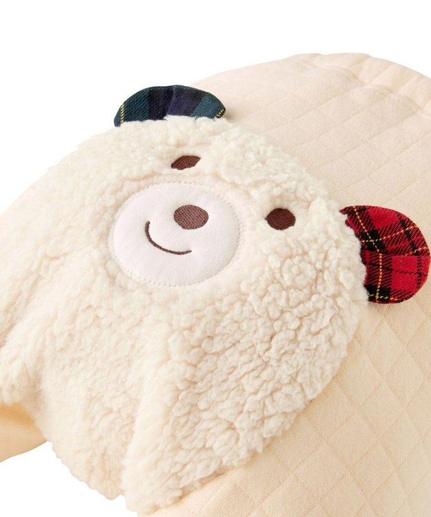 MIKI HOUSE HOT BISCUITS 【70-80cm】 顔ドン あったか ベビーパンツ アイボリー