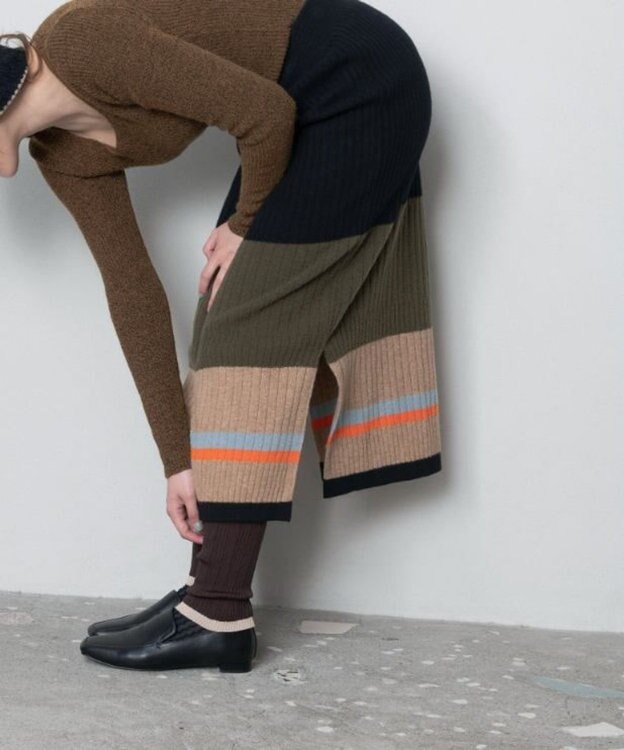 TRICOTE MULTI RIB LEGGINGS／マルチリブレギンス 89D.BROWN
